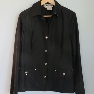 ❦ CARLISLE Vintage Silk Windbreaker Jacket ❦